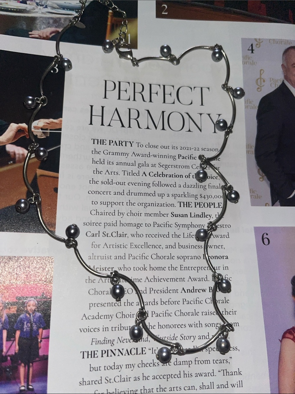 Silver Beaded -Link Necklace y2k vintage